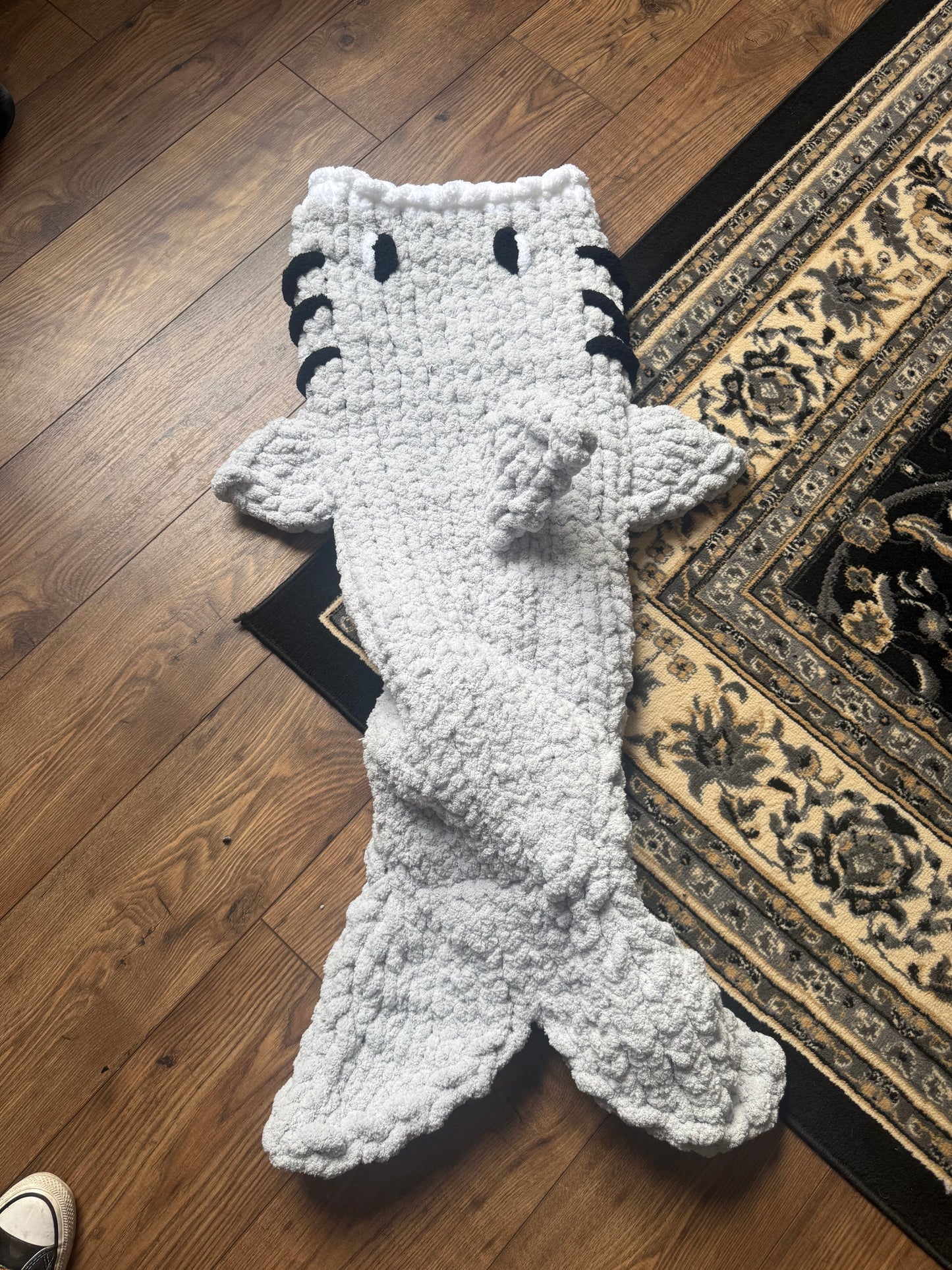 Two-in-One Chunky Shark Sleeping Bag Tutorial – Beginner Friendly Patterns for Kids & Adults