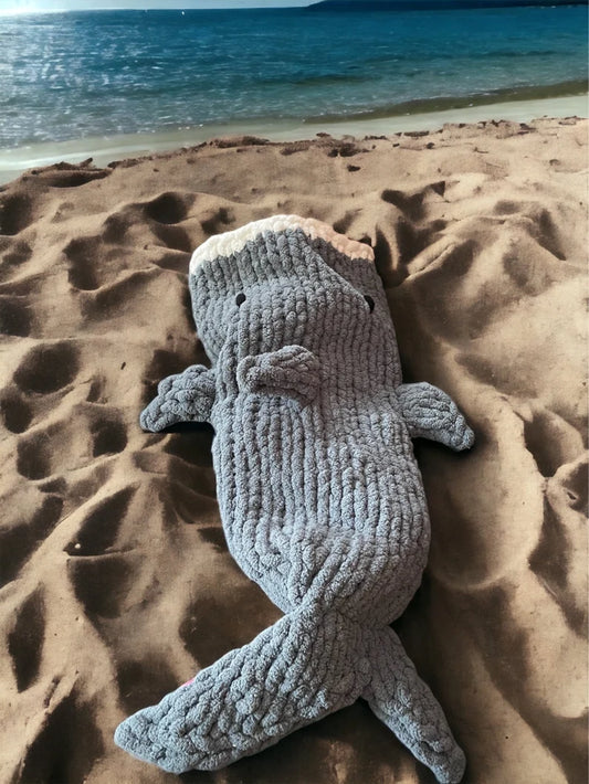 Chunky Knit Shark Sleeping Bag Blanket