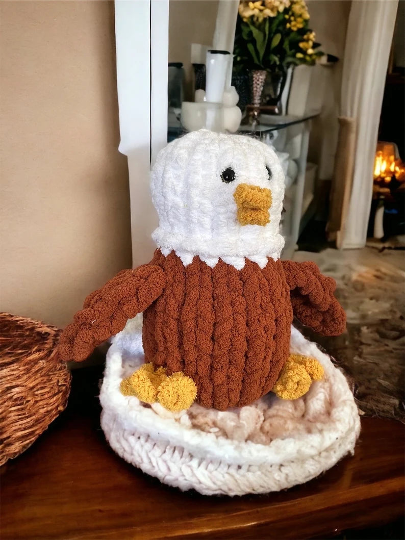 Knit Eagle Plushie, Veteran’s Day Gift