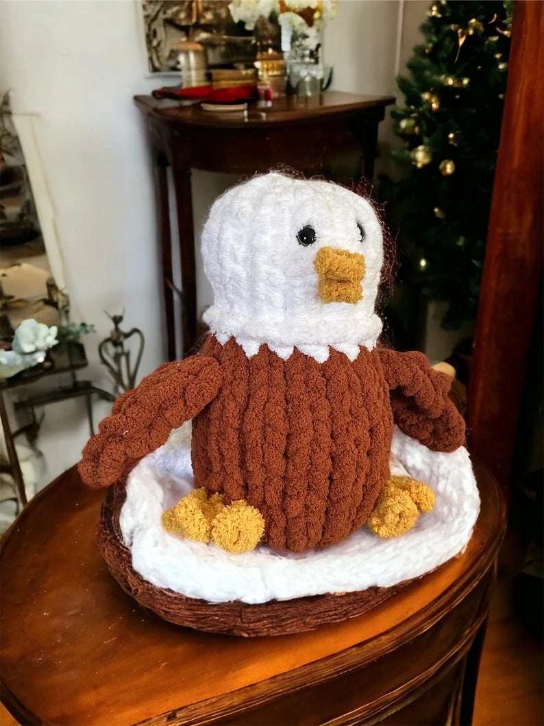 Knit Eagle Plushie, Veteran’s Day Gift