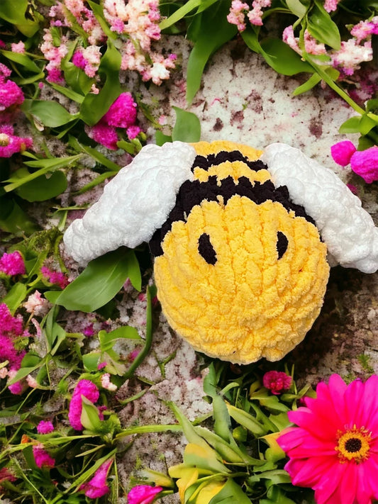 Knitted Bee Plush Pillow