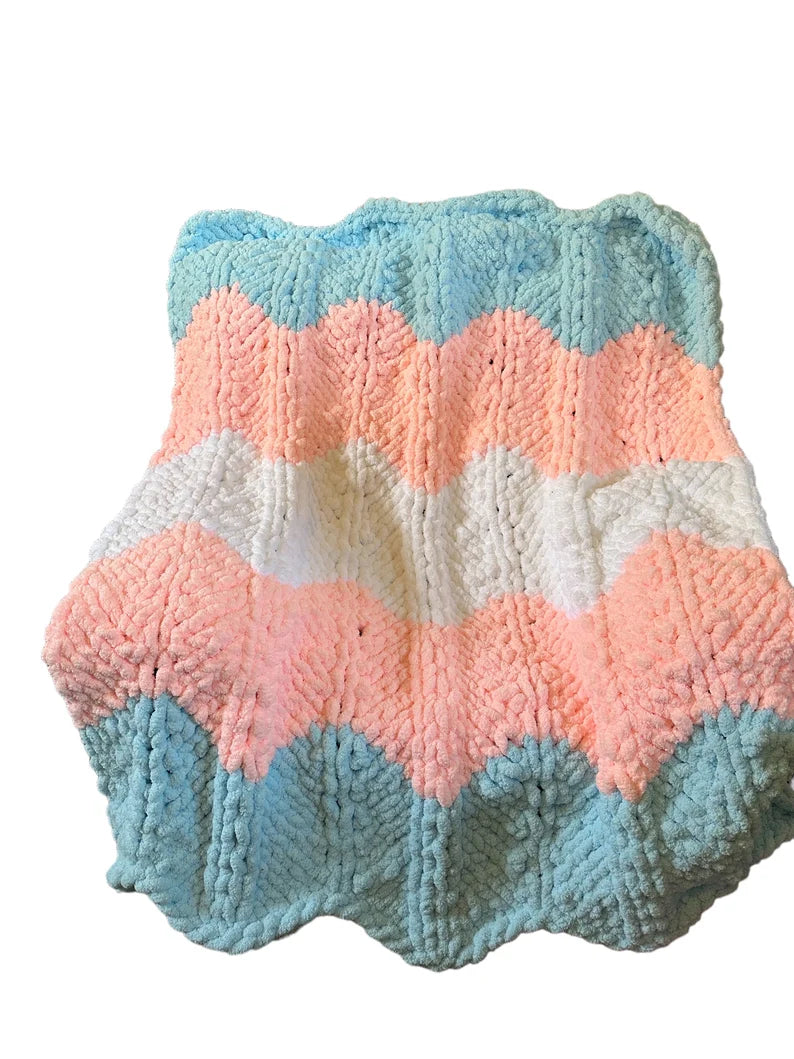 Transgender Flag Chunky Knit Blanket