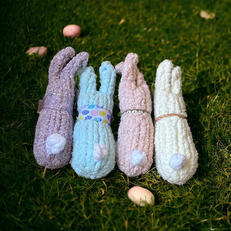 Knit Easter Bunny Pillow